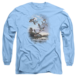 Wild Wings Evening Flight Mallards - Men's Long Sleeve T-Shirt Men's Long Sleeve T-Shirt Wild Wings   
