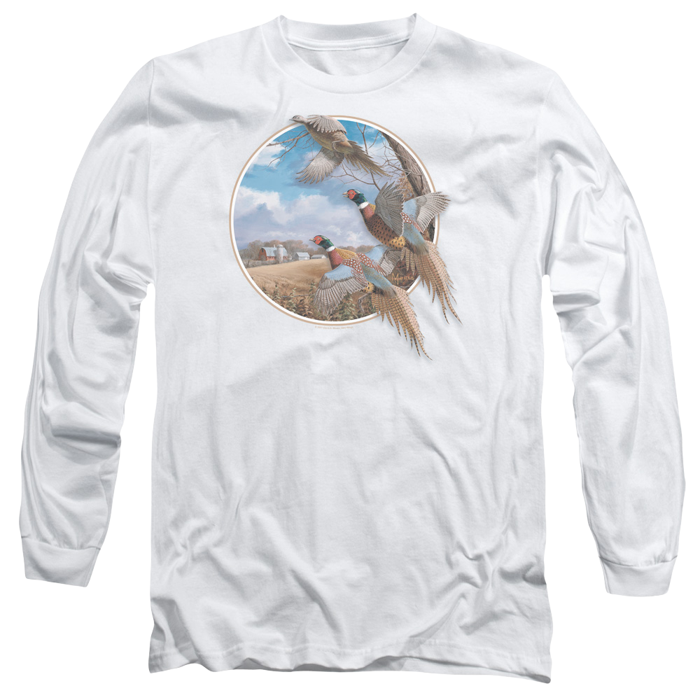 Wild Wings October Memories Pheasants - Men's Long Sleeve T-Shirt Men's Long Sleeve T-Shirt Wild Wings   