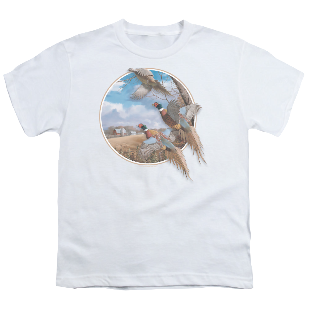 Wild Wings October Memories Pheasants - Youth T-Shirt Youth T-Shirt (Ages 8-12) Wild Wings   