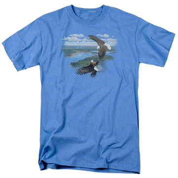 Carolina blue men's regular fit t-shirt with Wild Wings Sky Dancers graphic