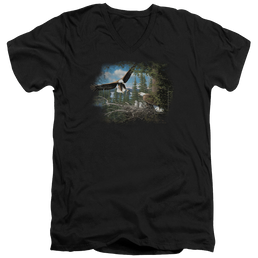 Wild Wings Spring Bald Eagles - Men's V-Neck T-Shirt Men's V-Neck T-Shirt Wild Wings   
