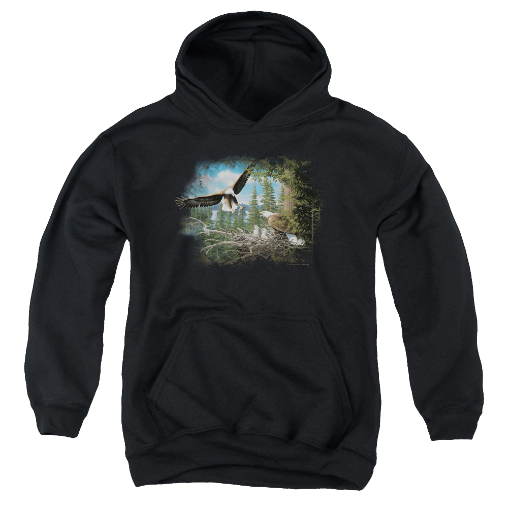 Wild Wings Spring Bald Eagles - Youth Hoodie Youth Hoodie (Ages 8-12) Wild Wings   