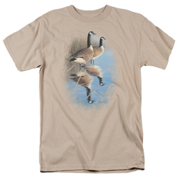 Wild Wings Morning Reflections Canada Geese - Men's Regular Fit T-Shirt Men's Regular Fit T-Shirt Wild Wings   