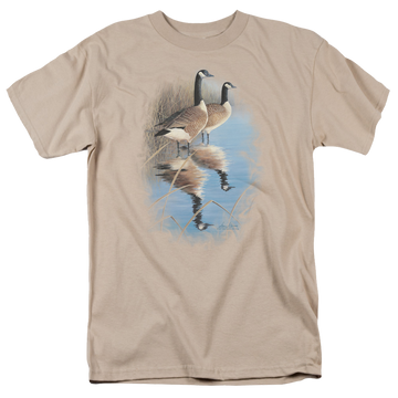 Wild Wings Morning Reflections Canada Geese - Men's Regular Fit T-Shirt Men's Regular Fit T-Shirt Wild Wings   