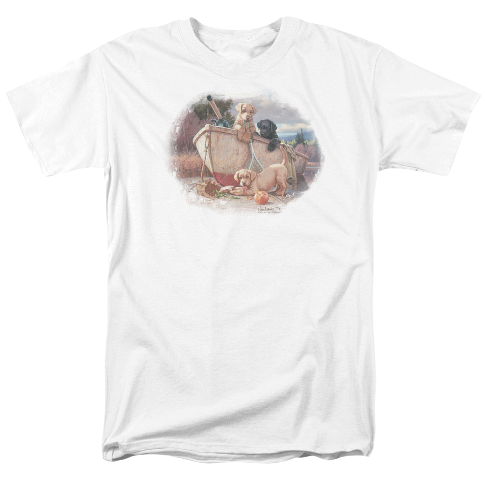Wild Wings Lunch Break Lab Pups - Men's Regular Fit T-Shirt Men's Regular Fit T-Shirt Wild Wings   
