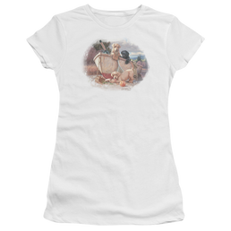 Wild Wings Lunch Break Lab Pups - Juniors T-Shirt Juniors T-Shirt Wild Wings   