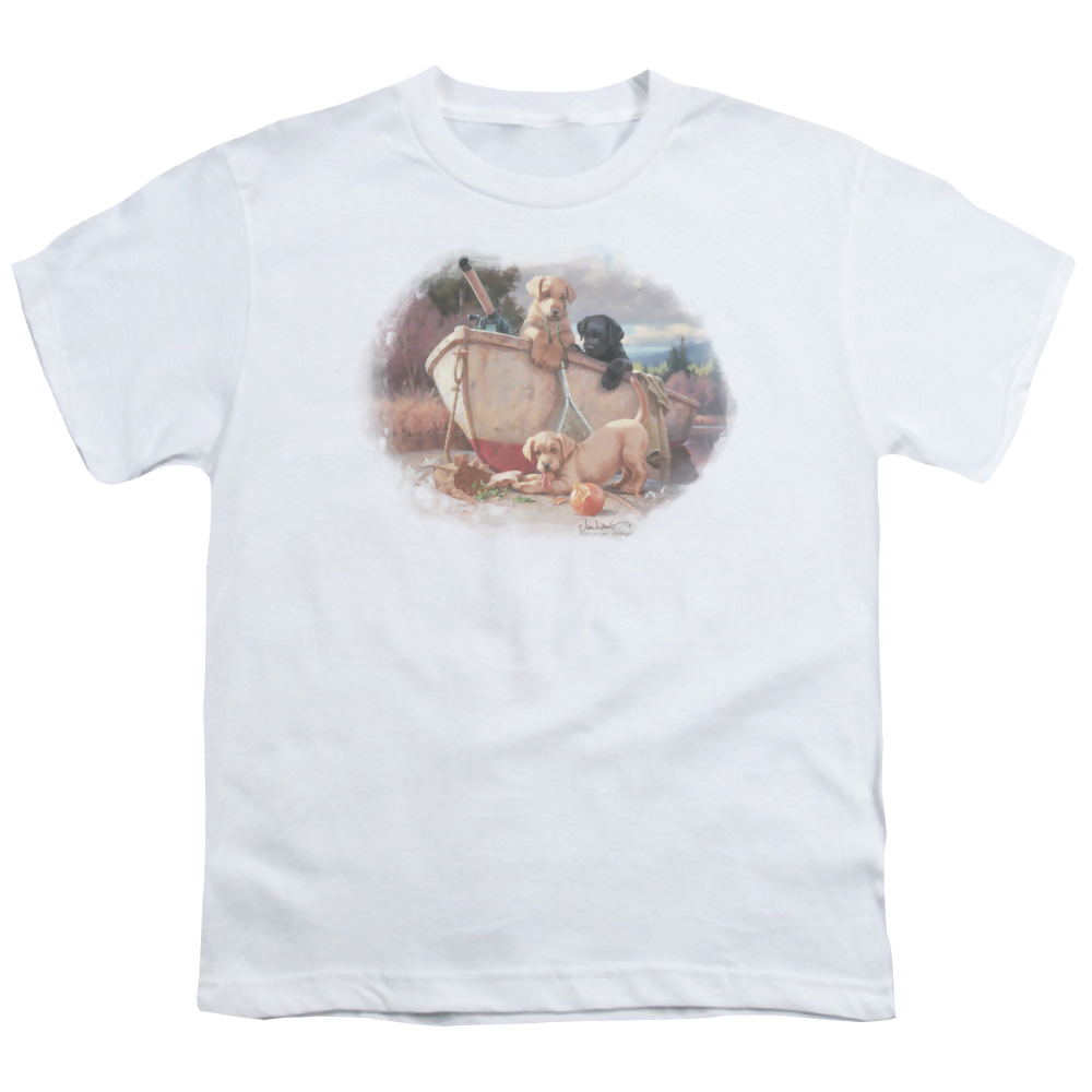 Wild Wings Lunch Break Lab Pups - Youth T-Shirt Youth T-Shirt (Ages 8-12) Wild Wings   