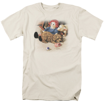 Cream men's regular fit t-shirt with Wild Wings Fun And Games graphic