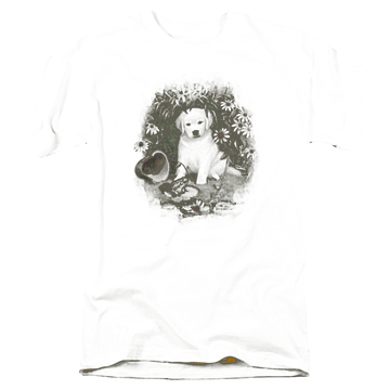 Banana men's regular fit t-shirt with Wild Wings A Prince Perhaps Yellow Lab graphic