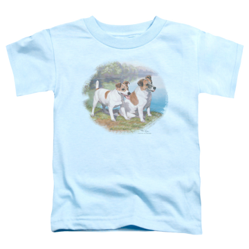 Light blue toddler t-shirt with Wild Wings Jack By Water graphic