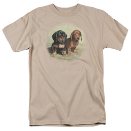 Wild Wings Dachshund Pups - Men's Regular Fit T-Shirt Men's Regular Fit T-Shirt Wild Wings   