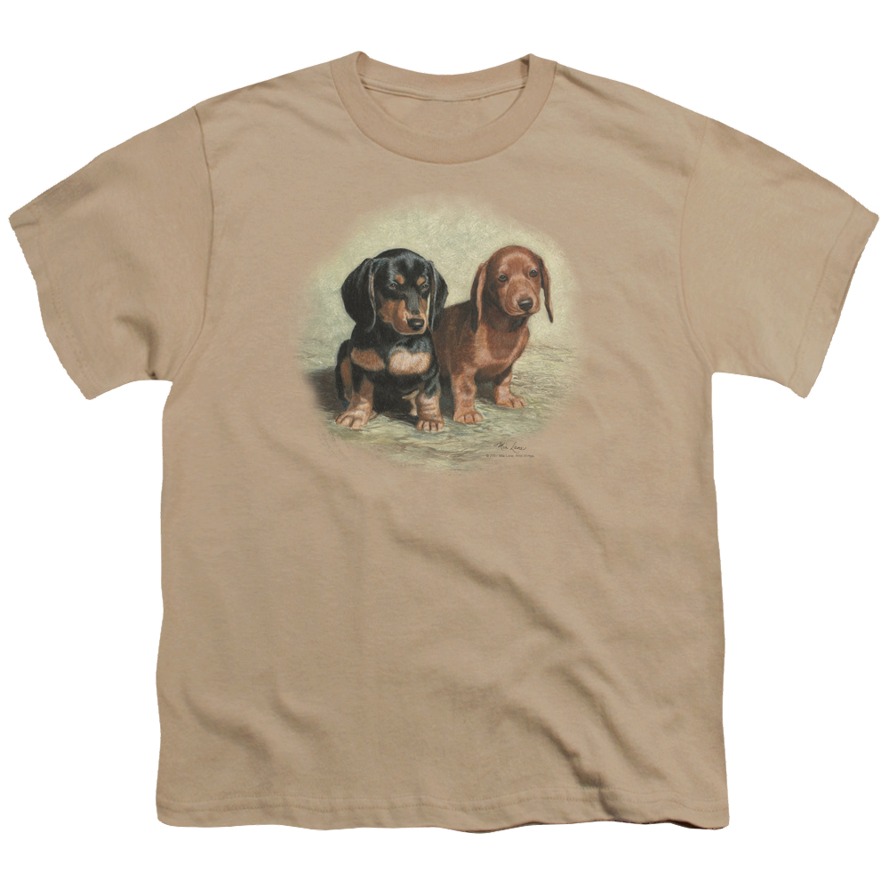 Wild Wings Dachshund Pups - Youth T-Shirt Youth T-Shirt (Ages 8-12) Wild Wings   