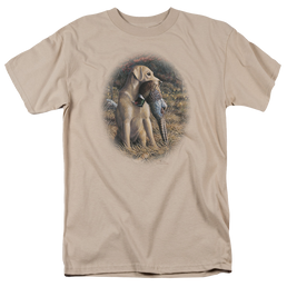 Wild Wings Yellow Lab With Pheasant - Men's Regular Fit T-Shirt Men's Regular Fit T-Shirt Wild Wings   