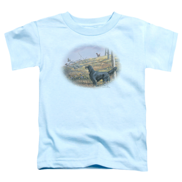 Light blue toddler t-shirt with Wild Wings Looking Back graphic