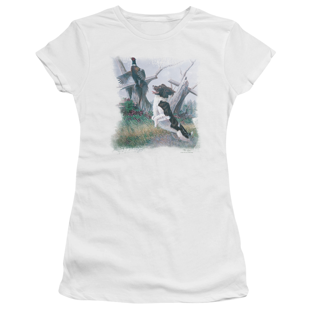 Wild Wings Springer With Pheasant - Juniors T-Shirt Juniors T-Shirt Wild Wings   