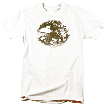 Gold men's regular fit t-shirt with Wild Wings Kittens And Mums graphic