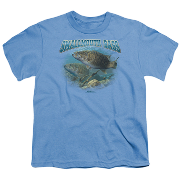 Carolina blue youth t-shirt for ages 8 to 12 with Wild Wings Ganging Up graphic