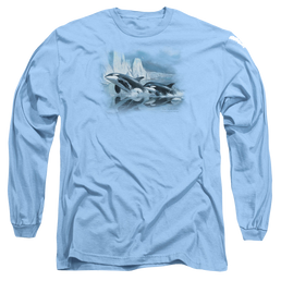 Wild Wings Glaciers Edge Orcas - Men's Long Sleeve T-Shirt Men's Long Sleeve T-Shirt Wild Wings   