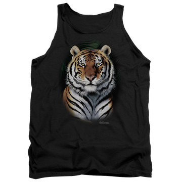 Black men's tank with Wild Wings Jungle Fire graphic