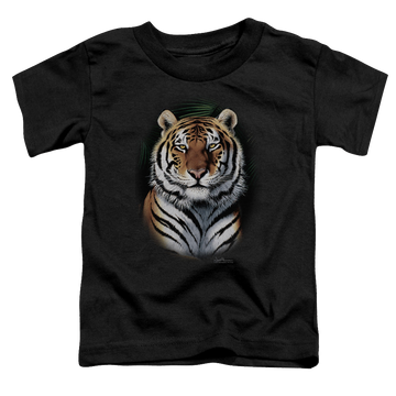 Black toddler t-shirt with Wild Wings Jungle Fire graphic