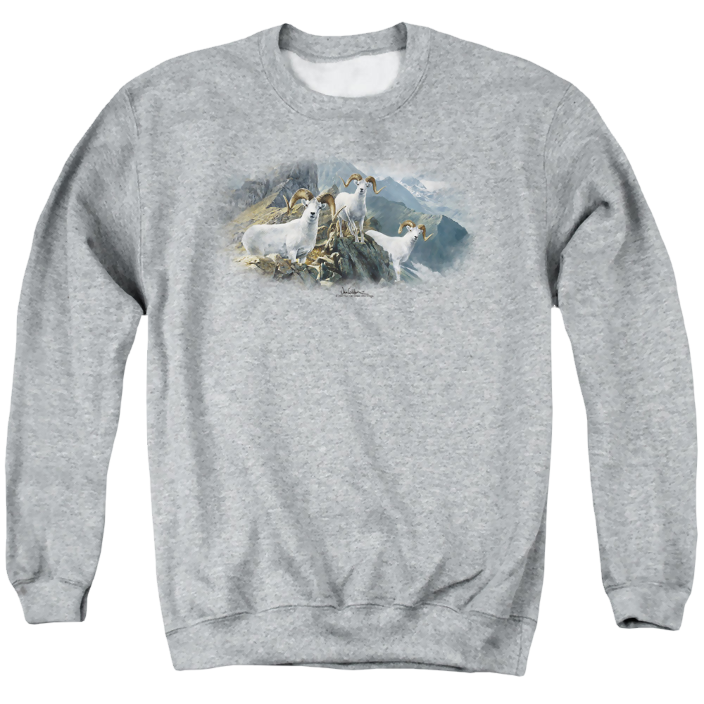 Wild Wings High Trails Dall Sheep - Men's Crewneck Sweatshirt Men's Crewneck Sweatshirt Wild Wings   