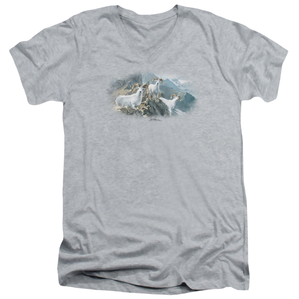 Wild Wings High Trails Dall Sheep - Men's V-Neck T-Shirt Men's V-Neck T-Shirt Wild Wings   