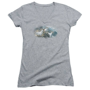 Wild Wings High Trails Dall Sheep - Juniors V-Neck T-Shirt Juniors V-Neck T-Shirt Wild Wings   