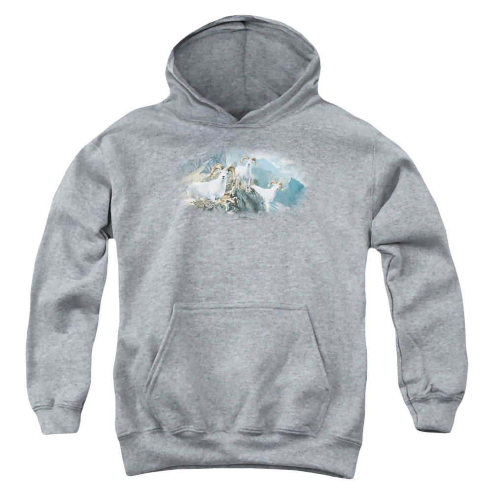 Wild Wings High Trails Dall Sheep - Youth Hoodie Youth Hoodie (Ages 8-12) Wild Wings   