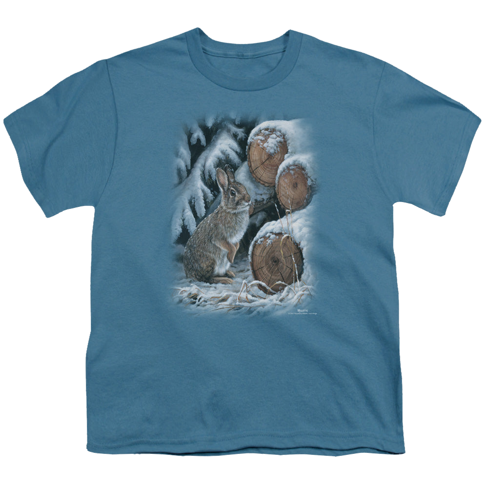 Wild Wings Wood Pile Rabbit - Youth T-Shirt Youth T-Shirt (Ages 8-12) Wild Wings   