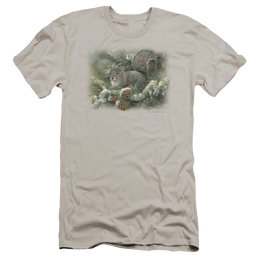 Wild Wings Gray Squirrel - Men's Premium Slim Fit T-Shirt Men's Premium Slim Fit T-Shirt Wild Wings   