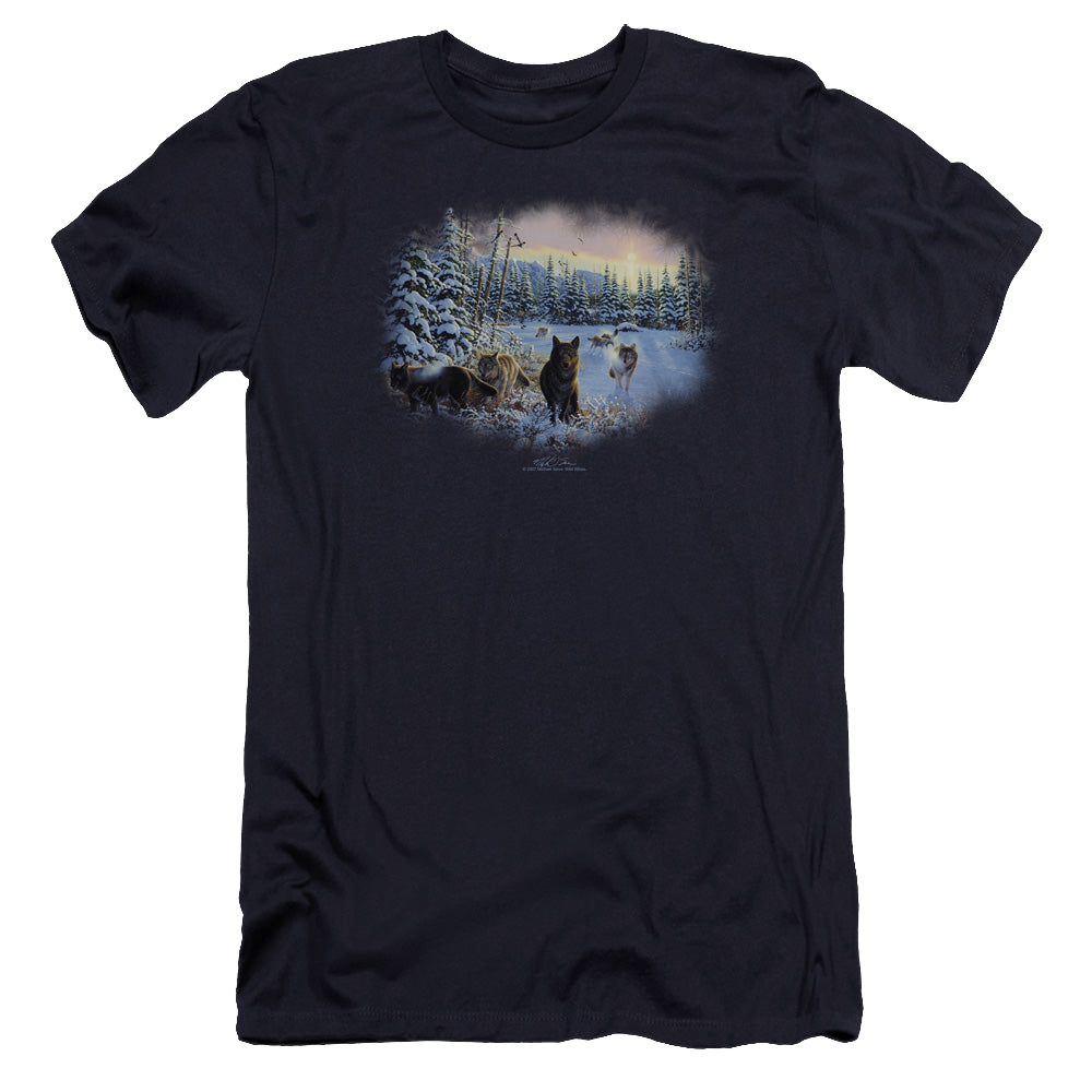 Wild Wings Hunters Moon The Spoils - Men's Premium Slim Fit T-Shirt Men's Premium Slim Fit T-Shirt Wild Wings   