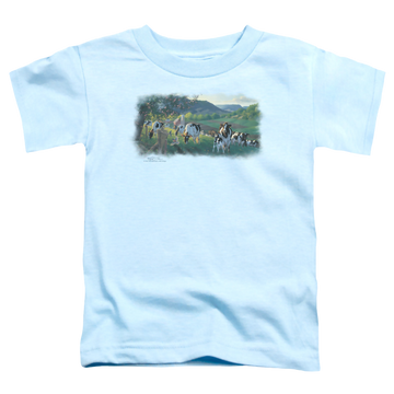 Light blue toddler t-shirt with Wild Wings Gods Country graphic