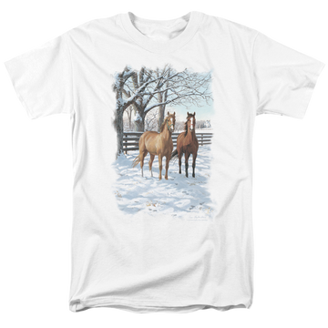 White men's regular fit t-shirt with Wild Wings Coffee And Chocolate graphic
