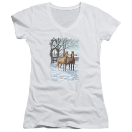 Wild Wings Coffee And Chocolate - Juniors V-Neck T-Shirt Juniors V-Neck T-Shirt Wild Wings   