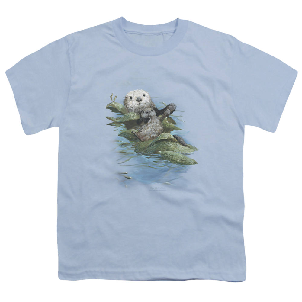 Wild Wings Kelp Cradle Otters - Youth T-Shirt Youth T-Shirt (Ages 8-12) Wild Wings   