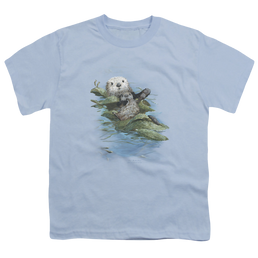 Wild Wings Kelp Cradle Otters - Youth T-Shirt Youth T-Shirt (Ages 8-12) Wild Wings   