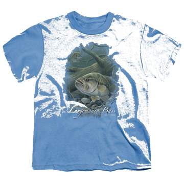 Slate youth t-shirt for ages 8 to 12 with Wild Wings In Deep graphic