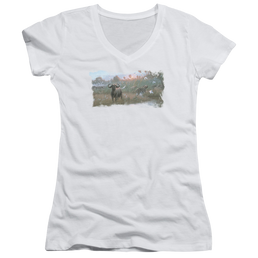 Wild Wings Cape Buffalo - Juniors V-Neck T-Shirt Juniors V-Neck T-Shirt Wild Wings   