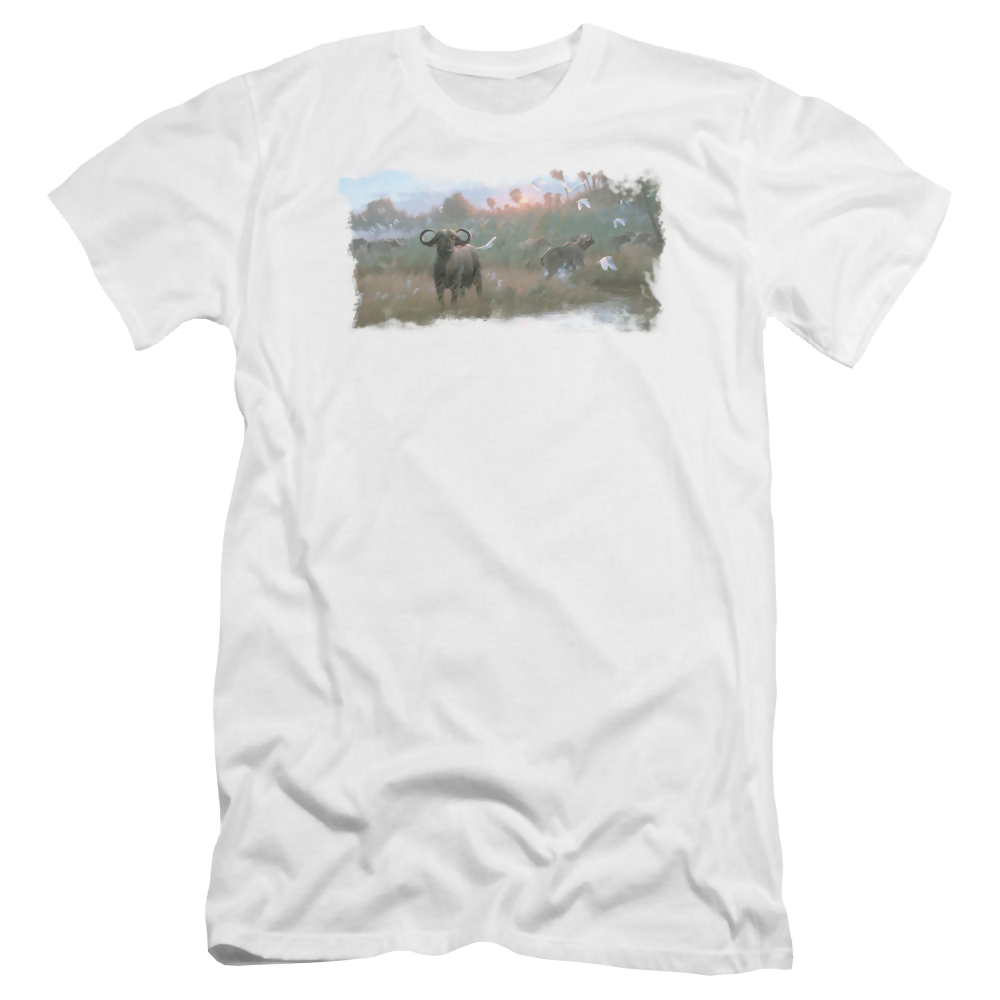 Wild Wings Cape Buffalo - Men's Premium Slim Fit T-Shirt Men's Premium Slim Fit T-Shirt Wild Wings   