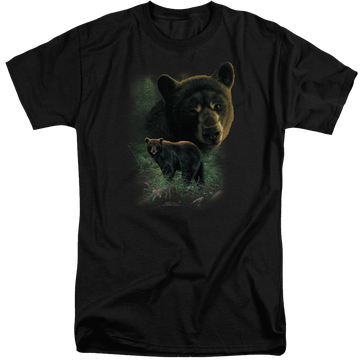 Black men's tall fit t-shirt with Wild Wings Black Bears graphic