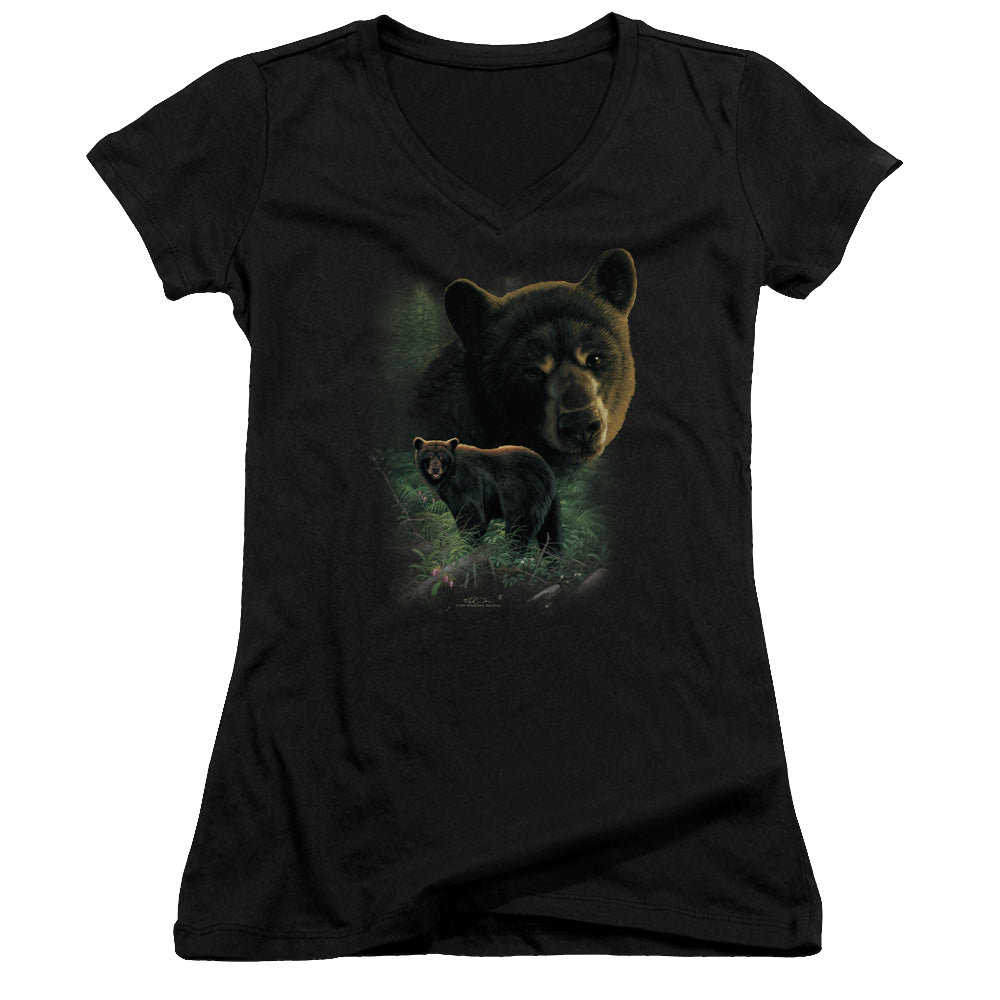 Wild Wings Black Bears - Juniors V-Neck T-Shirt Juniors V-Neck T-Shirt Wild Wings   