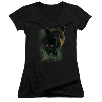 Wild Wings Black Bears - Juniors V-Neck T-Shirt Juniors V-Neck T-Shirt Wild Wings   