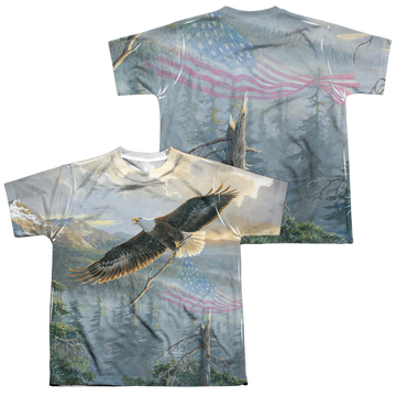 Wild Wings Rebuilding America youth all-over print t-shirt for ages 8 to 12