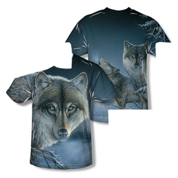 Wild Wings Midnight Wolves (Front/Back Print) - Youth All-Over Print T-Shirt Youth All-Over Print T-Shirt (Ages 8-12) Wild Wings   