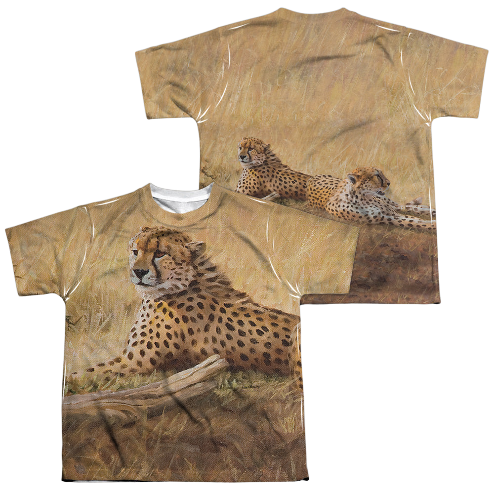 Wild Wings African Cats (Front/Back Print) - Youth All-Over Print T-Shirt Youth All-Over Print T-Shirt (Ages 8-12) Wild Wings   