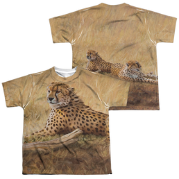Wild Wings African Cats (Front/Back Print) - Youth All-Over Print T-Shirt Youth All-Over Print T-Shirt (Ages 8-12) Wild Wings   