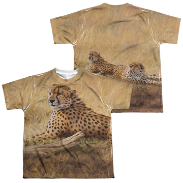 Wild Wings African Cats youth all-over print t-shirt for ages 8 to 12