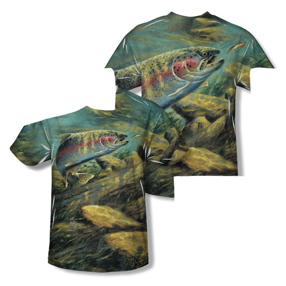 Wild Wings Rainbow Trout (Front/Back Print) - Youth All-Over Print T-Shirt Youth All-Over Print T-Shirt (Ages 8-12) Wild Wings   