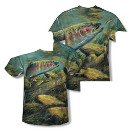 Wild Wings Rainbow Trout (Front/Back Print) - Youth All-Over Print T-Shirt Youth All-Over Print T-Shirt (Ages 8-12) Wild Wings   