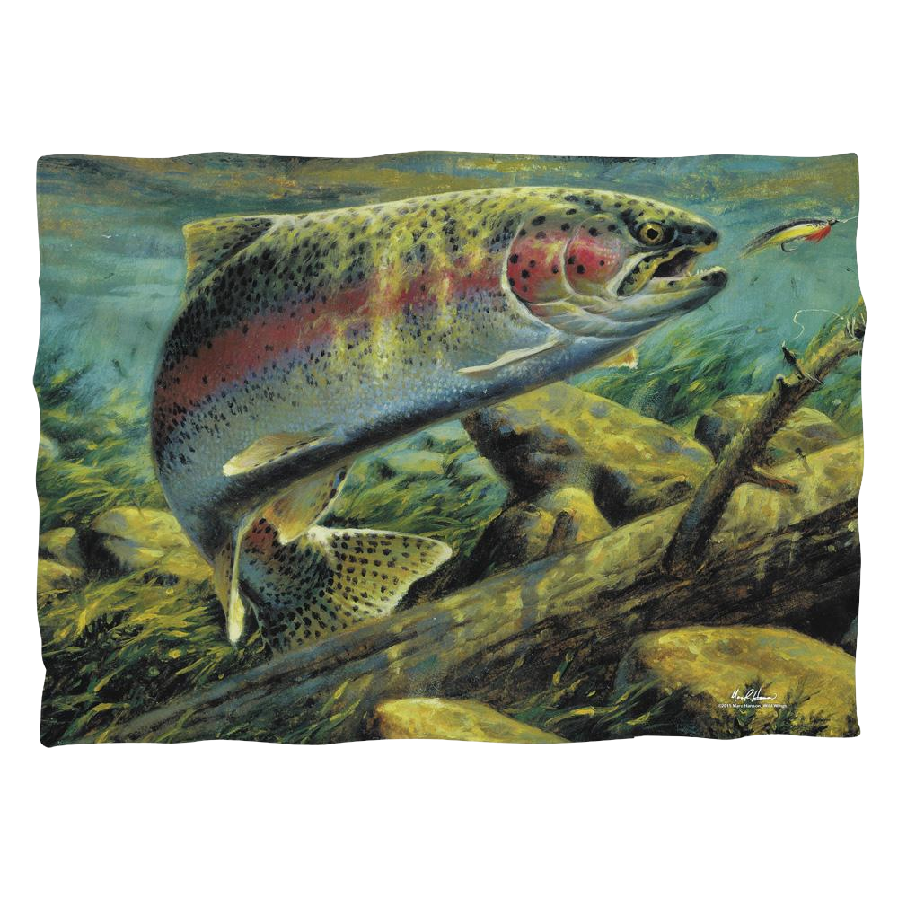 Wild Wings - Rainbow Trout 2  Pillow Case Pillow Cases Wild Wings   